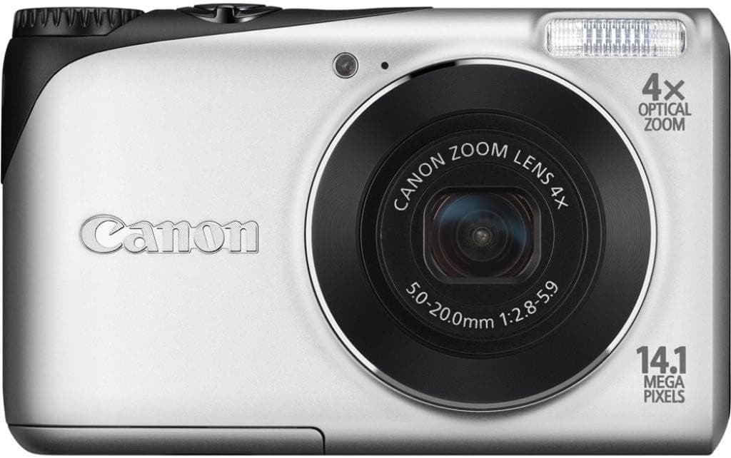 Canon PowerShot A2200 14.1MP Digital Camera Deluxe Kit Bundle Red 4GB Memory Card & Built Case Included