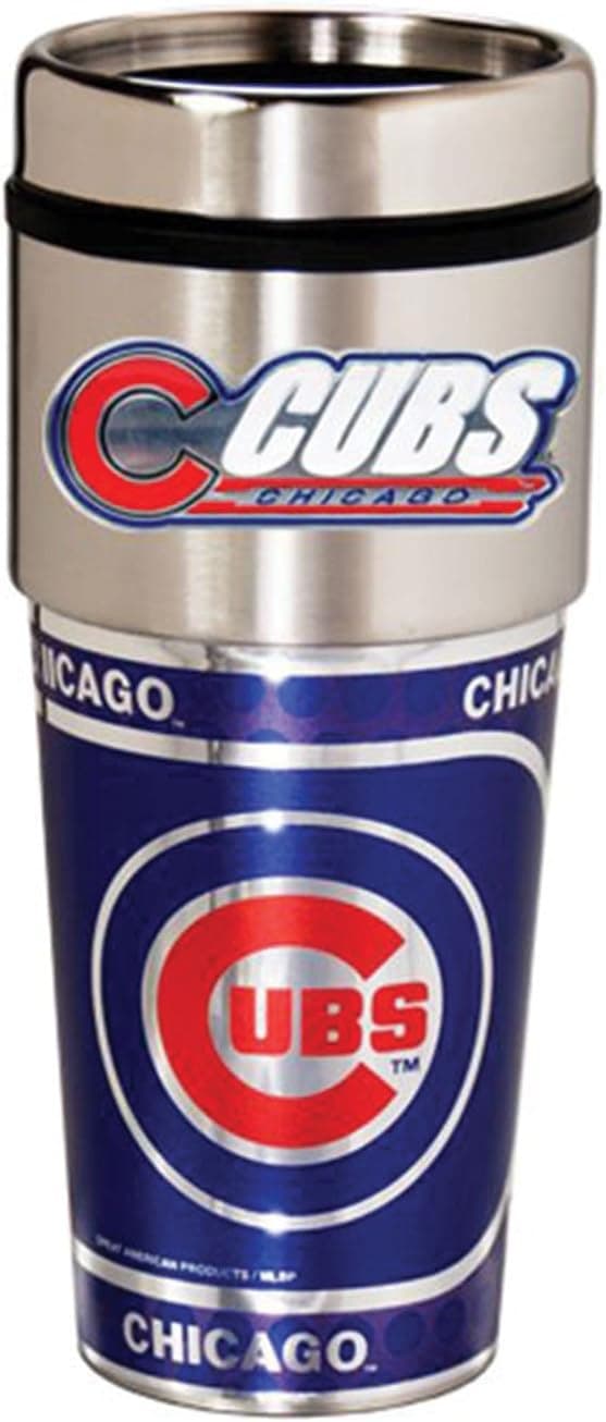 Great American Products Chicago Cubs 16oz. Stainless Steel Travel Tumbler/Mug