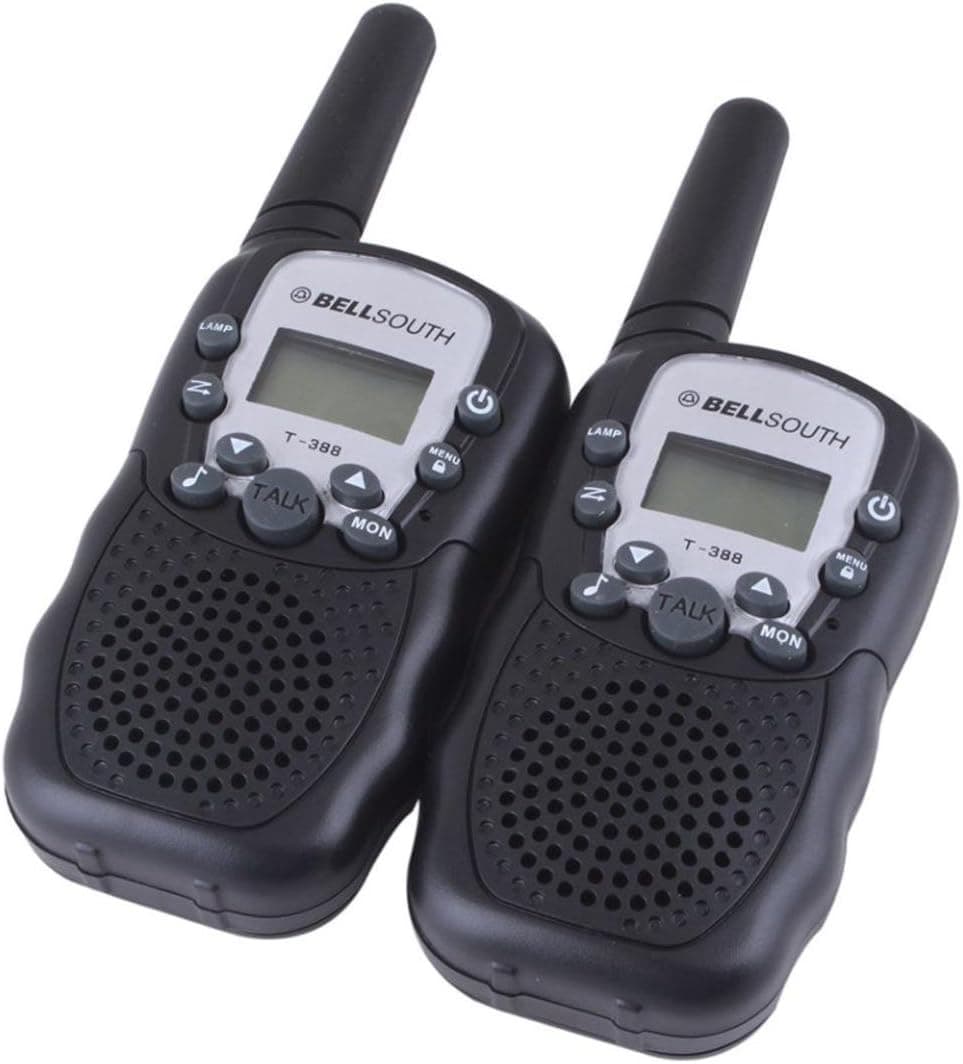 BellSouth T-388 2-Piece Multi Channel Walkie Talkie Set w/Built-in Light, Assorted Colors