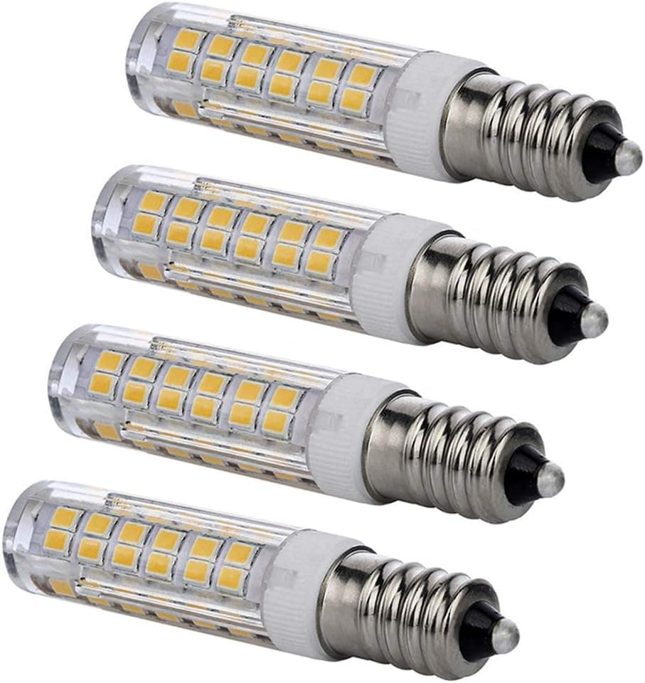 XYTGD jd e11 Bulb led Mini Candelabra led Bulb e11 Base Bulb 120v 75w 100w White Replace Halogen lamp for Chandelier Ceiling Fan Light Bulb (White)