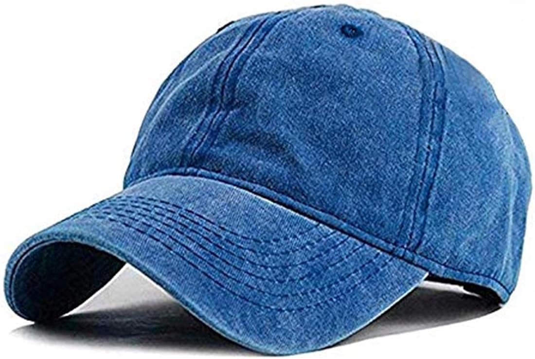 Unisex Vintage Washed Distressed Baseball-Cap Twill Adjustable Dad-Hat