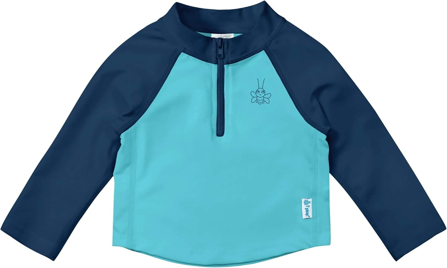 i Play. by Green Sprouts Long Sleeve Zip Rash Guard Shirt | Quick-Dry, UPF 50+ Sun Protection | Half-Zip for Easy On-and-Off