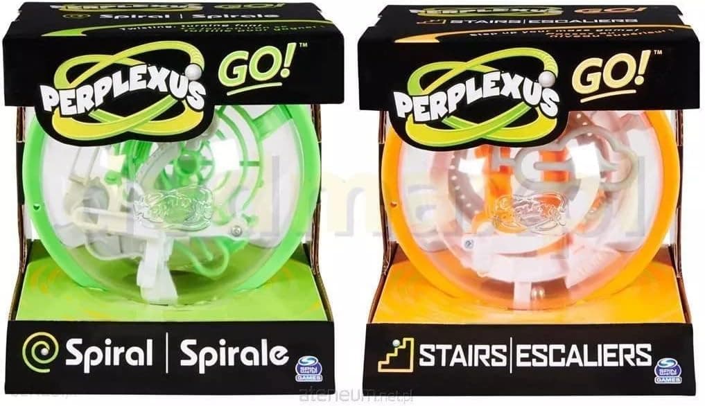 Perplexus GO! Spiral, Compact Challenging Puzzle Maze Skill Game, for Adults and Kids Ages 8 and up (Styles Vary)