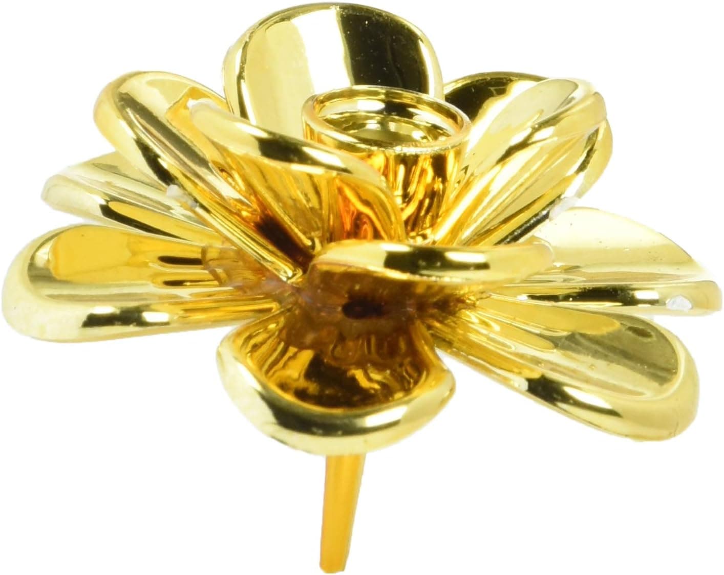 Amscan CNDL HLDRS Flower, 1 Inch, Gold
