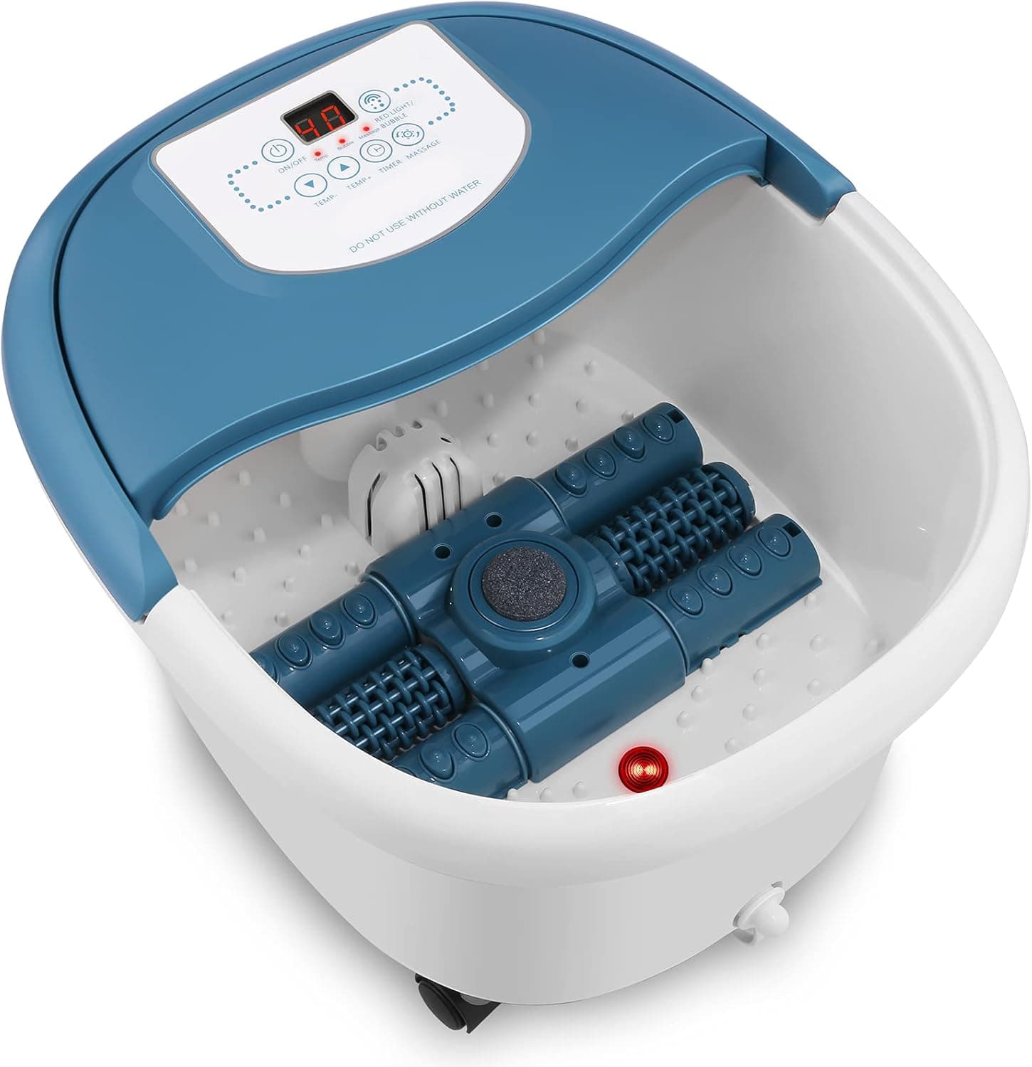 Likein High Depth Foot Spa Bath with Heat Massage & Jets, High-end Foot Soak Tub with 20 Motorized Shiatsu Massage Balls & 2 Maize Rollers, Smart Pedicure Foot spa for Feet Stress Relief-LED Display