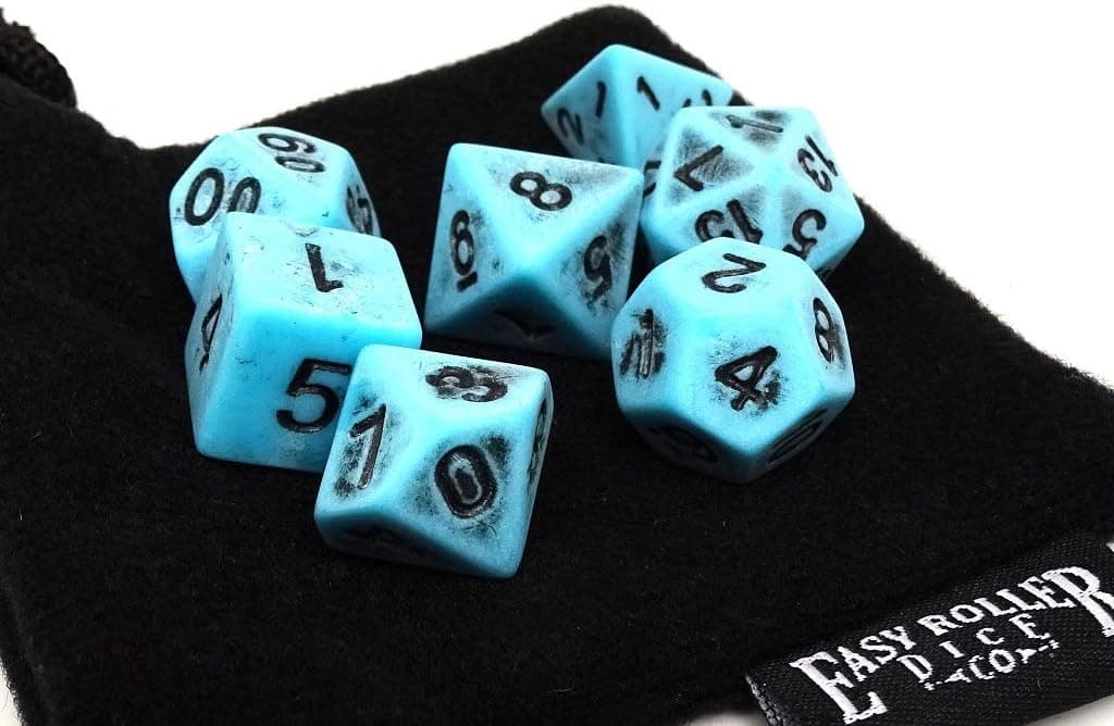 Ancient Topaz Dice Set | 7 Piece | Pristine Edition | Free Carrying Bag | Hand Checked Quality