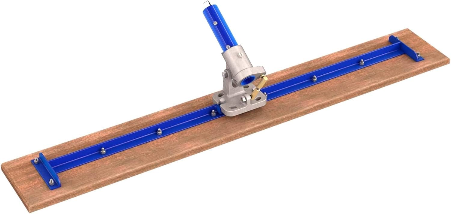 Bon Tool 82-149 48-Inch by 7-1/4-Inch Square End Wood Bull Float with Rock N Roll Bracket