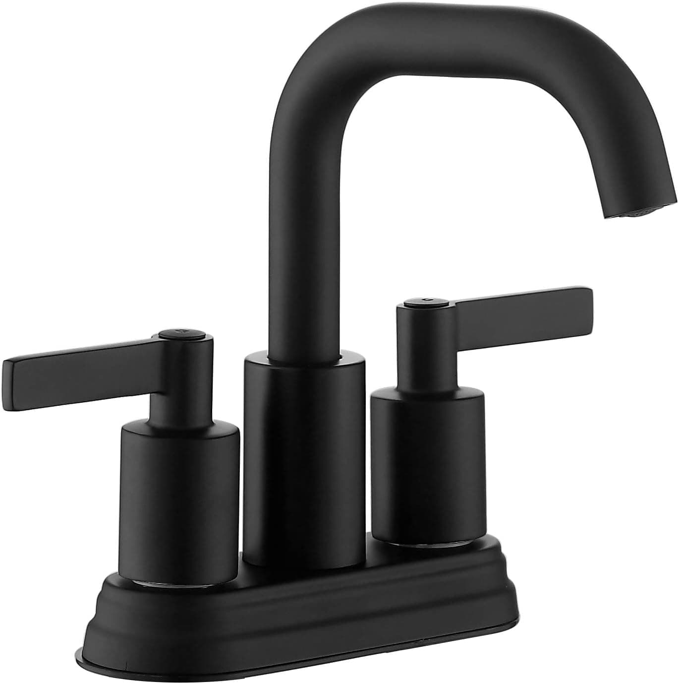 Serenade STL05-MB 4" Two Handle Bathroom Faucet with Push up Pop-up Drain, Metal Lever Handle, Meets cUPC NSF 61-9 AB1953 Lead Free, Matte Black Finished