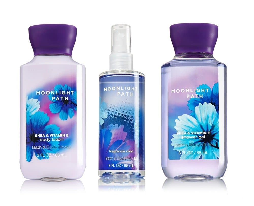 Bath & Body Works Moonlight Path 3 Oz. Body Lotion, 3 Oz. Fragrance Mist & 3 Oz. Shower Gel Mini Travel Set