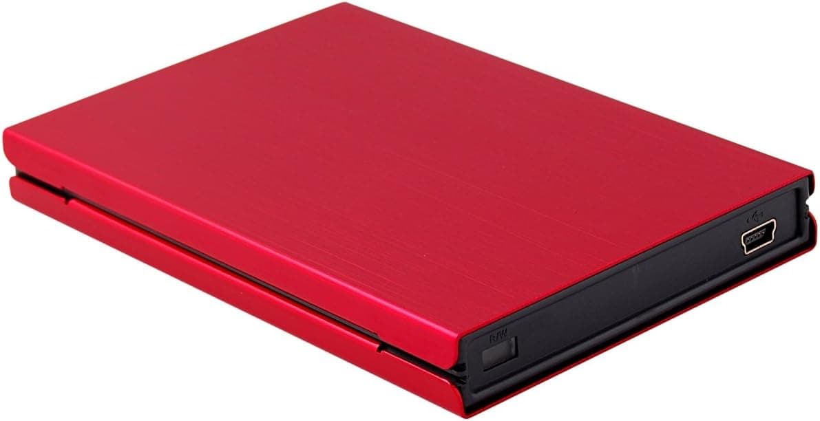 Protronix® Red Aluminum USB 2.0 Hard Drive Enclosure for 2.5" SATA HDD