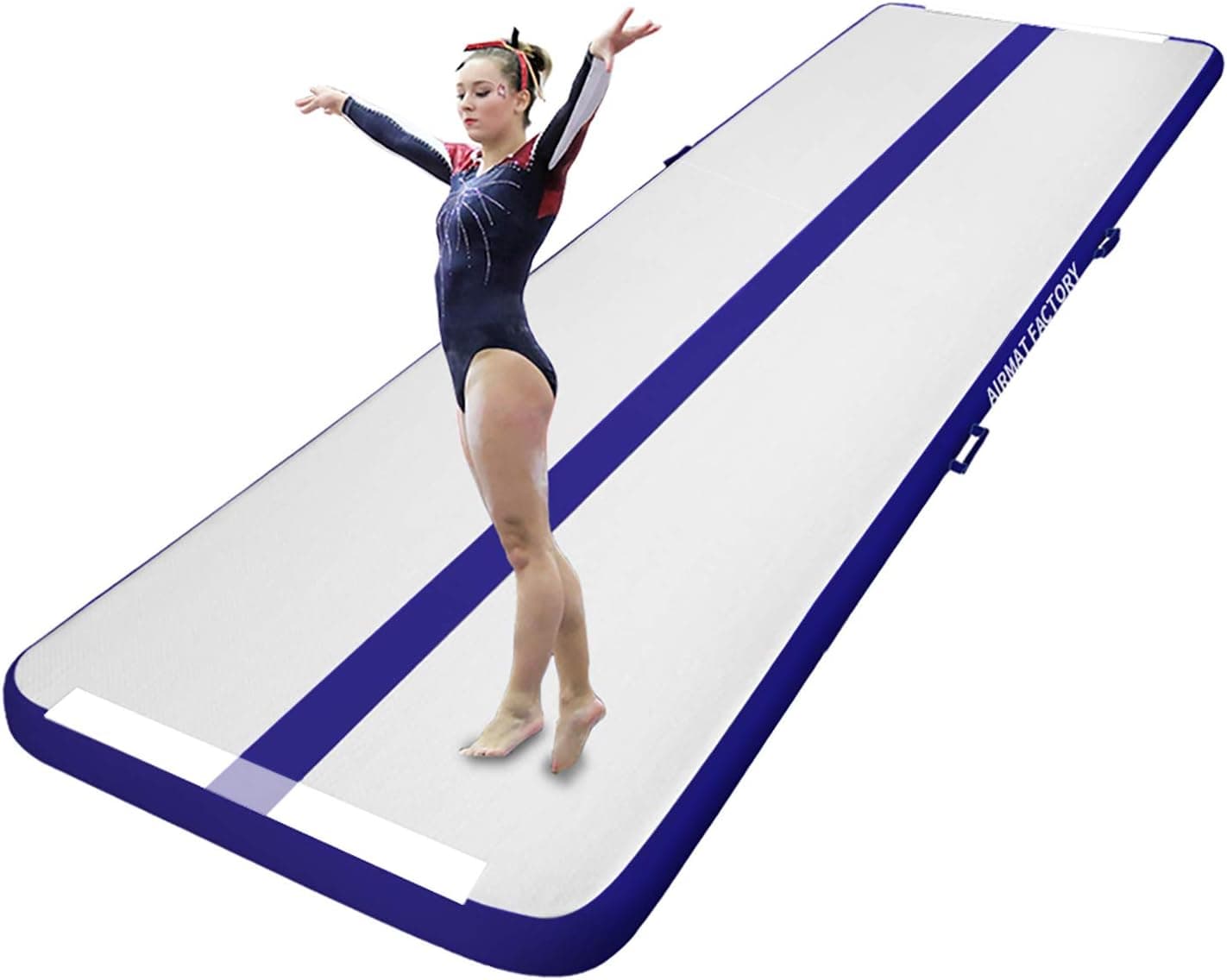 AIRMAT FACTORY Inflatable Mat Air Gymnastics Tumbling Mats for Fitness, Schools, Home, Yoga Gym, Cheerleading