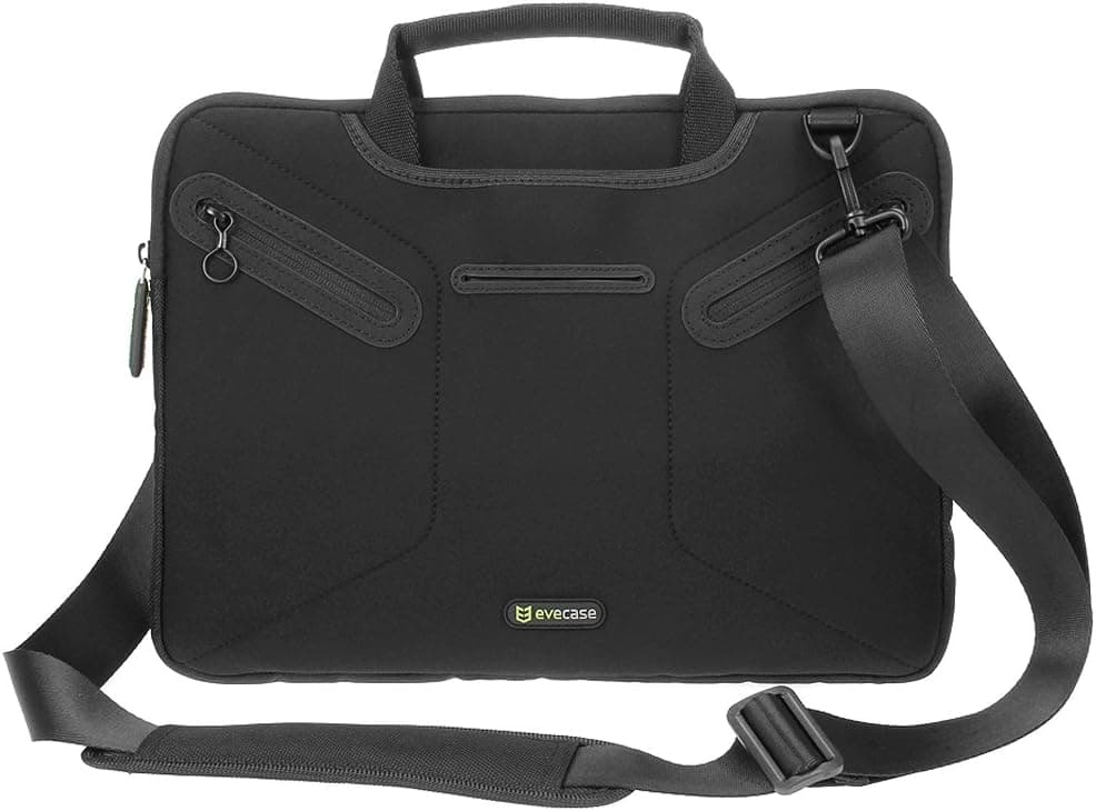 Evecase Shoulder Bag Briefcase Carrying Messenger Case Tote Bag w/Handle and Shoulder Strap for 2015 New MacBook Pro 13, 13.3 inch Laptop - Black