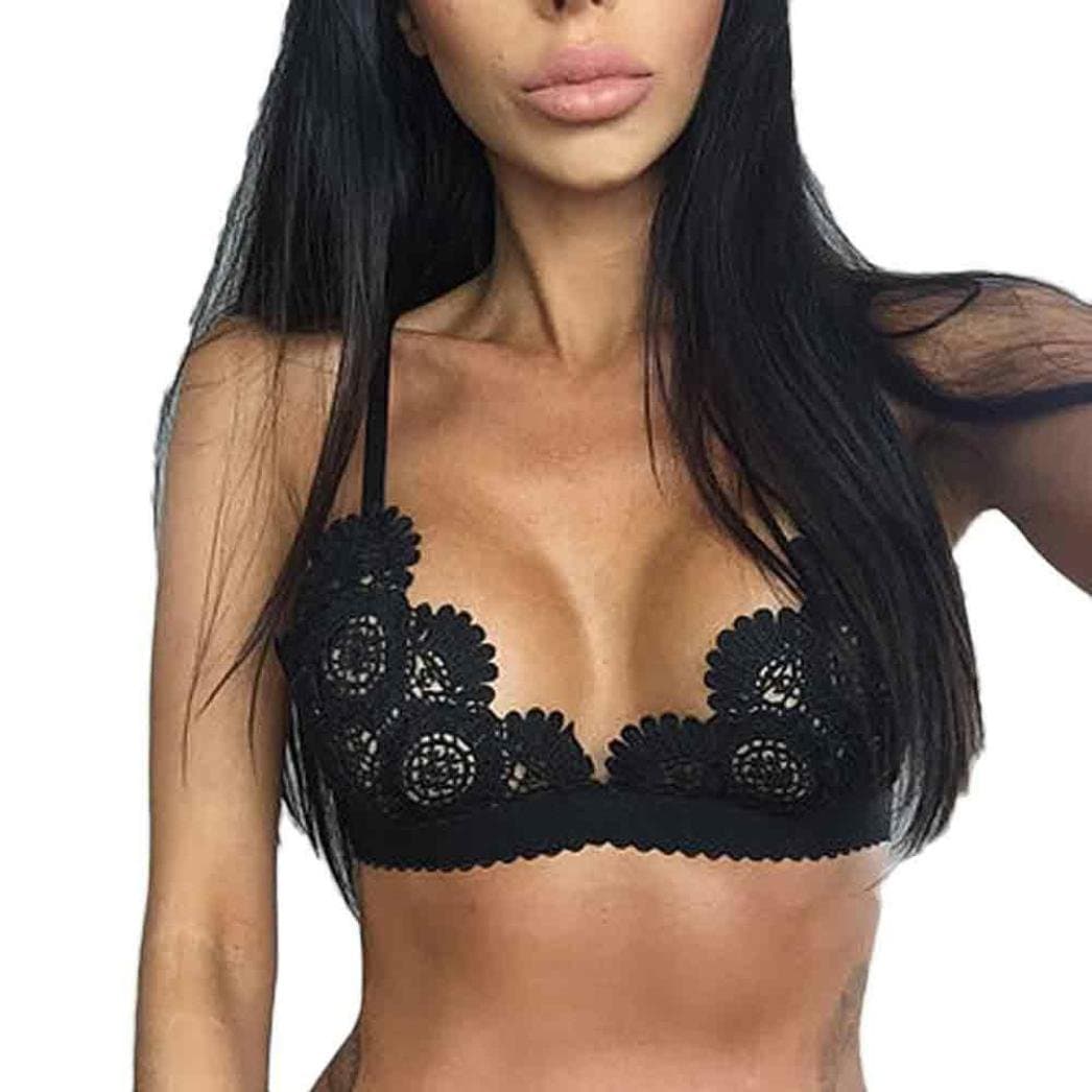 Hot Sale! Women Bras,Canserin Women's Sexy Camisole Vest Bandage Ultrathin Bra Crop Tops (S, Black)