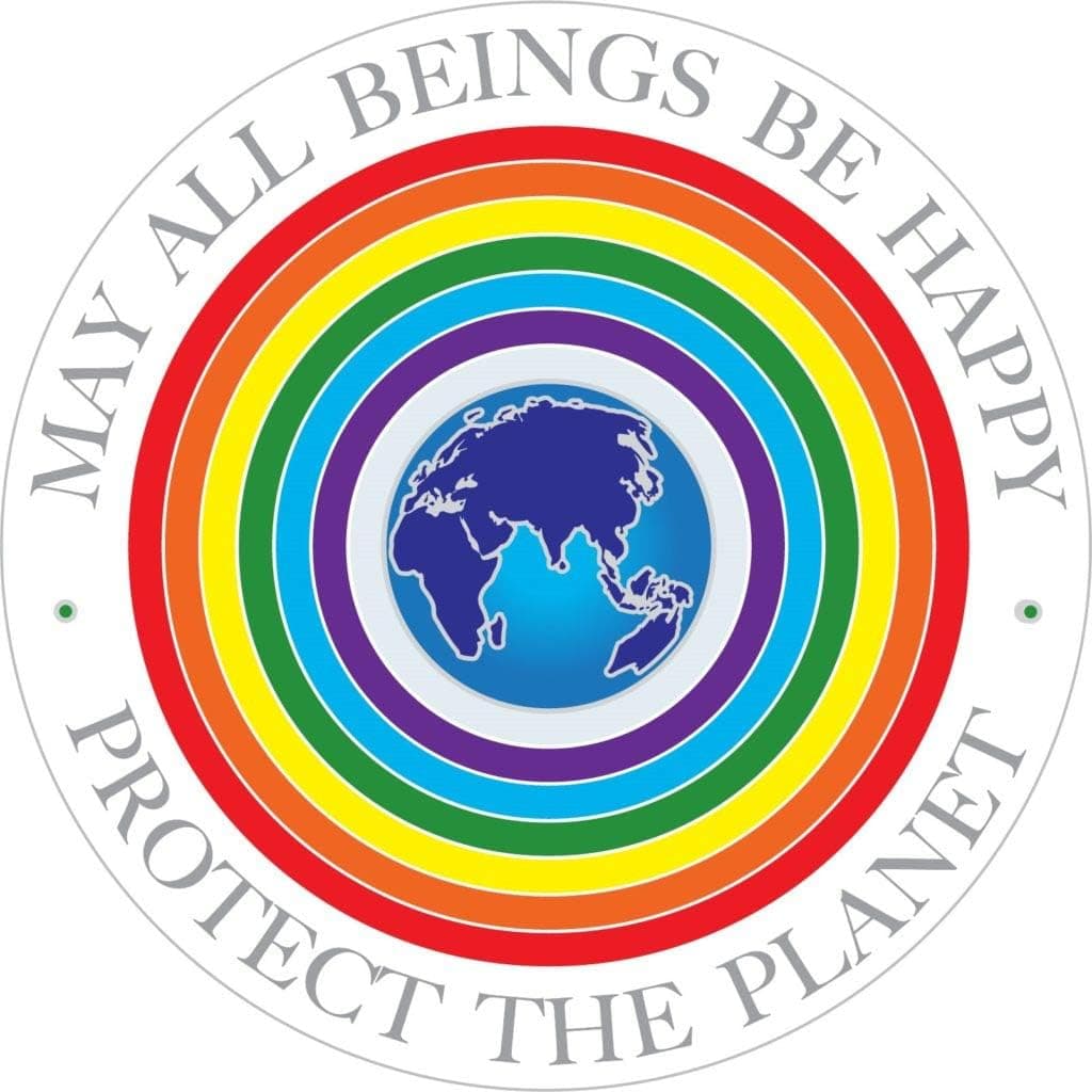 Rainbow Earth Mandala Sun Catcher Sticker Sunseal for Windows and Doors 15cm Protect The Planet