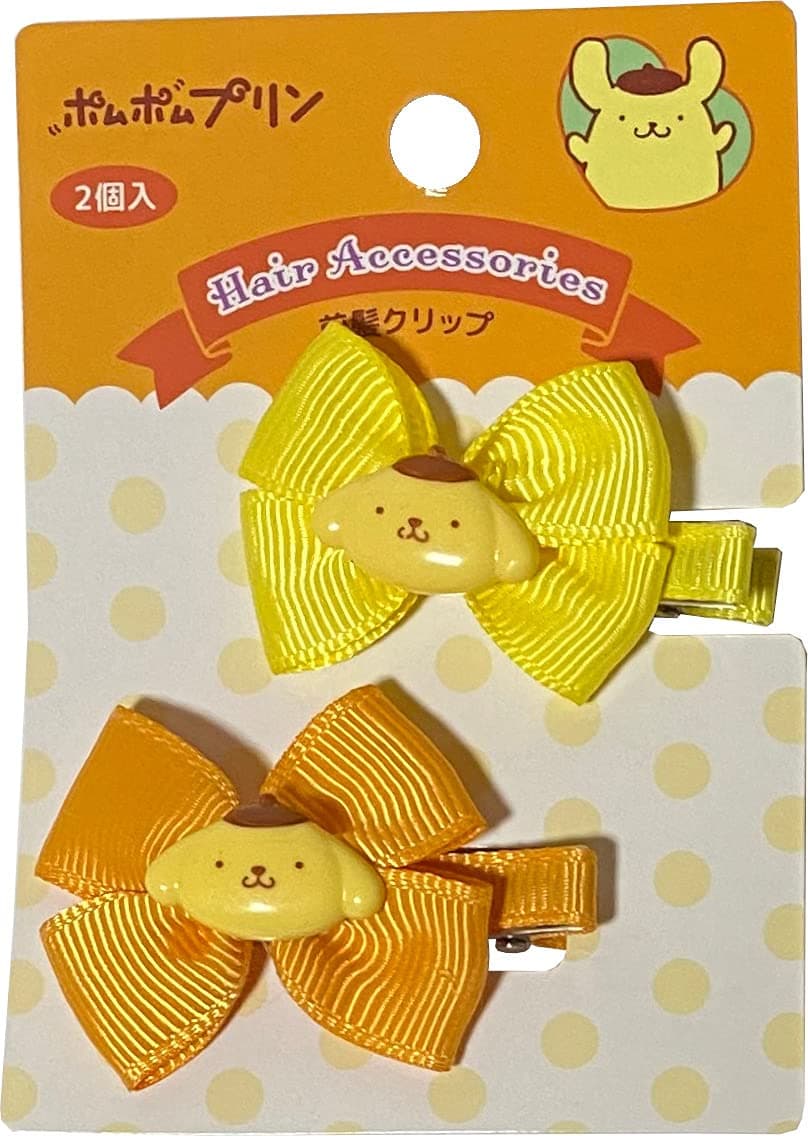 Yamanoshigyo Sanrio Hair pin Bangs Clips Accessories Barrette 2pcs Set (PomPomPurin)