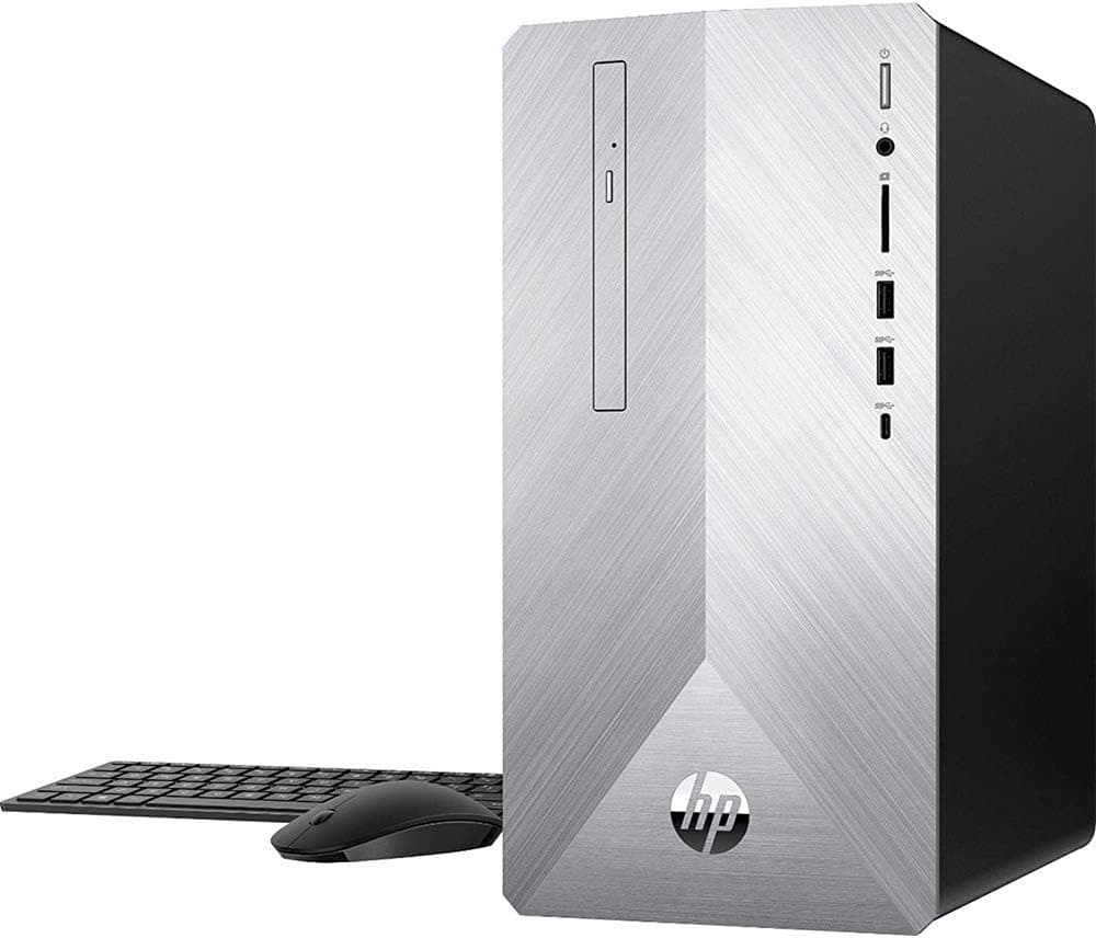 HP Pavilion 595 Business Desktop, Core i5-8400 Hexa-Core up to 4.00 GHz, AMD Radeon RX 550 Graphics, 8GB RAM, 128GB SSD+1TB 7200RPM HDD, USB-C, Wi-Fi/Bluetooth, DVD-RW, Win 10 (Renewed)