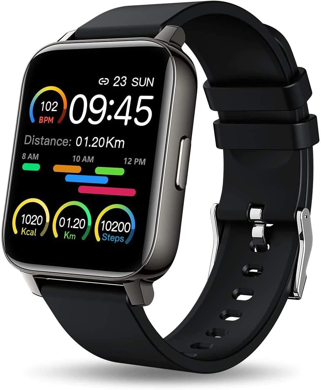 Smart Watch for Android iOS Phones, 1.69" Touch Screen Smartwatch for Men, Fitness Tracker Watch with Heart Rate Blood Pressure Monitor, Pedometer Running Watch, IP68 Waterproof Bluetooth Watch