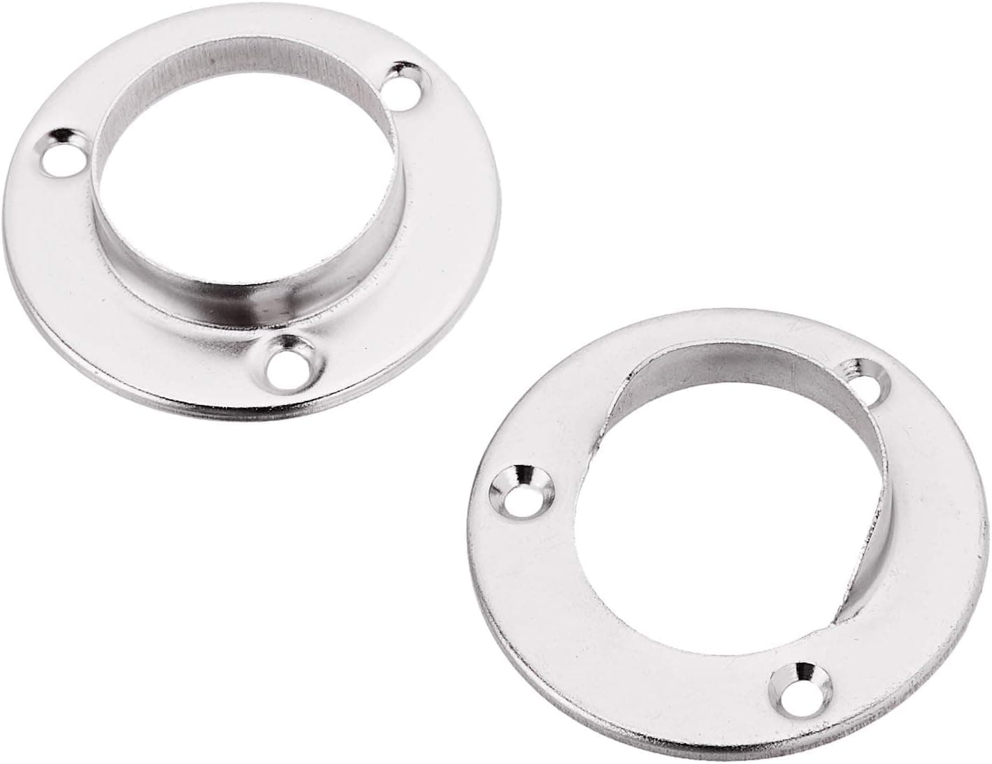 AmazonCommercial Stainless Steel Pole Socket Set, Satin Nickel