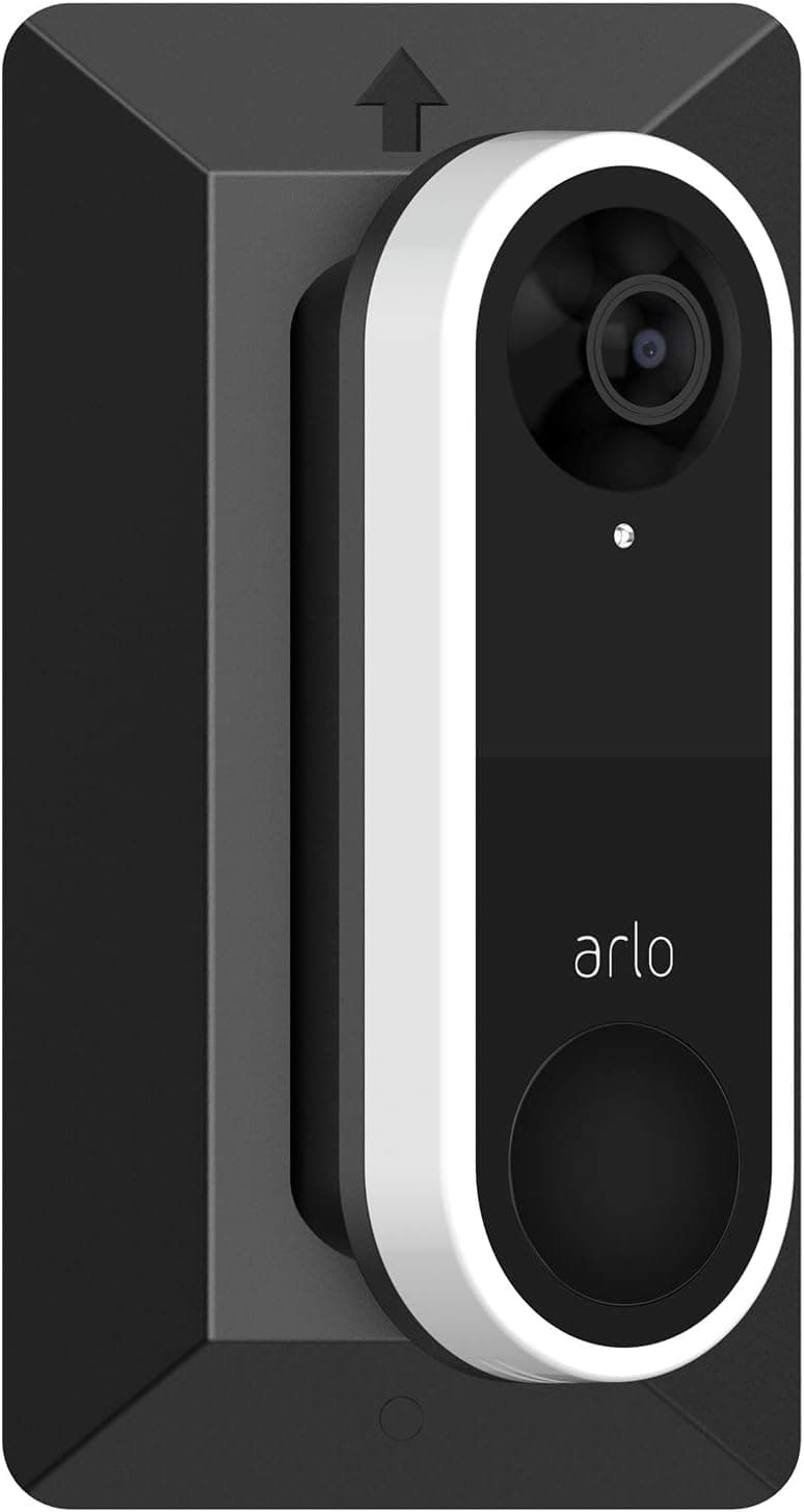 Aobelieve 35-Degree Angle Mount Wedge with Wall Plate for Arlo Wired Video Doorbell, Black