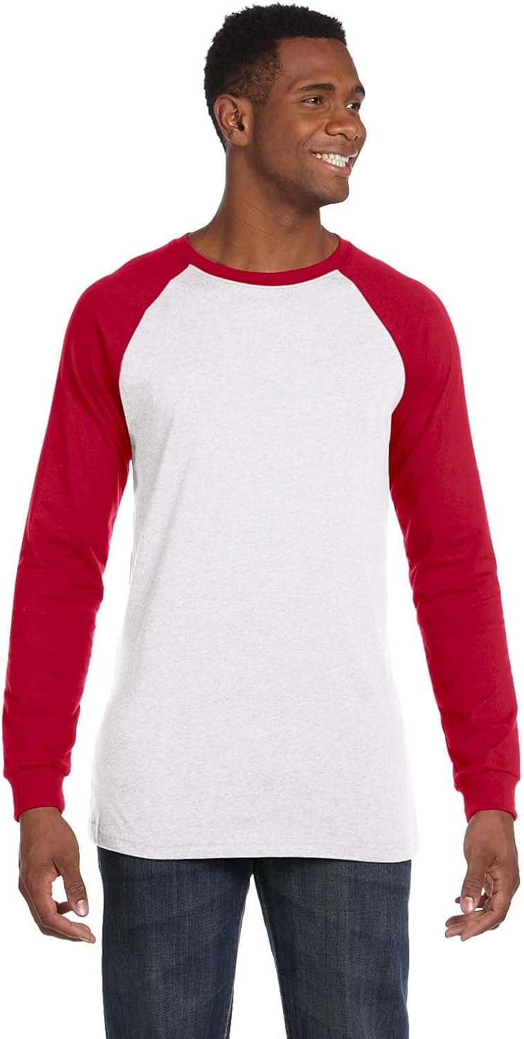 Bella 3000C Canvas Men's Jersey Long-Sleeve Baseball T-Shirt
