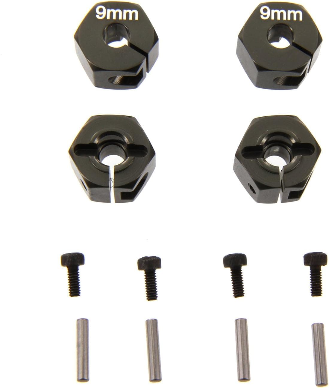 Atomik RC Alloy Hex (12mm x 9mm) for 1:10 Axial Wraith + Other Axial Models - Grey - Replaces Part AX30427, AX30429