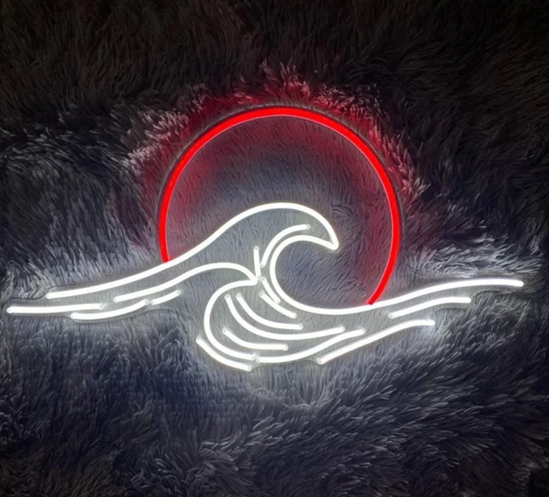 Sunrise - sunset neon sign Wall Decor LED Neon Light for kids room, bar, restaurant, office Living Room Interior Design light Powered By USB, Dimmable Size:15"…