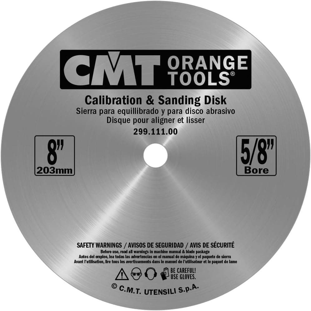 CMT 299.111.00 8" Table Saw Balance Blade & Sanding Disc Set 5/8" Bore