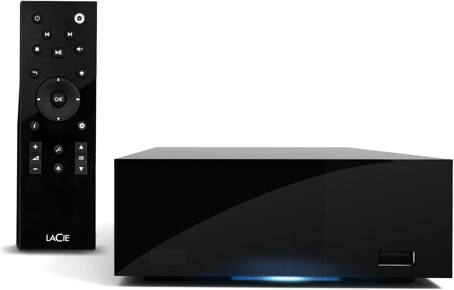 LaCie LaCinema PlayHD 2 TB USB 2.0 Multimedia Portable External Hard Drive 301986 - Black