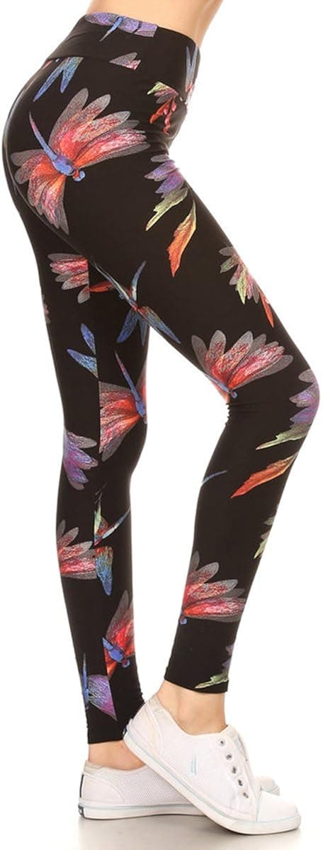Leggings Depot High Waisted Checkered & Animal Print Leggings for Women-3" Yoga-R674-Plus Size