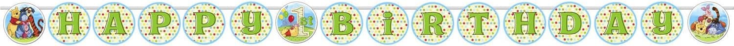 Hallmark Winnie The Pooh and Pals 1st Birthday Banner (1ct)