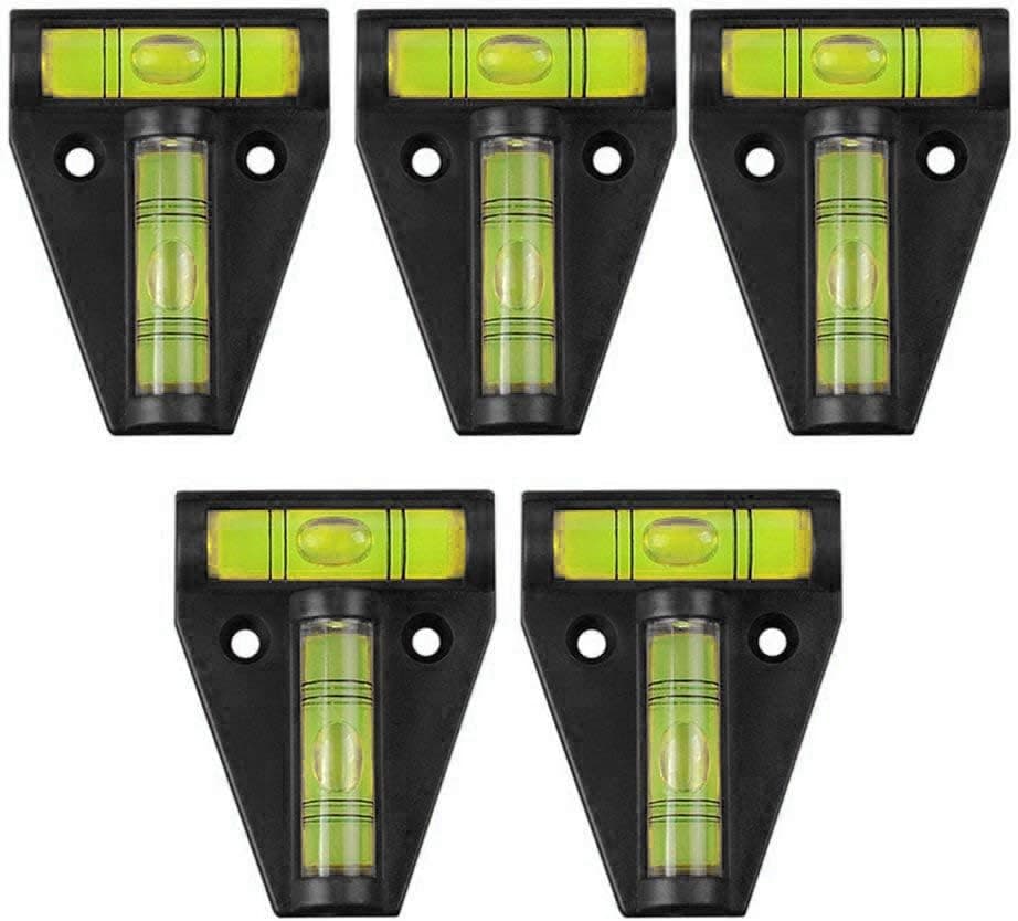 5 Pcs RV T Level Bubble Level, Multipurpose 2 Way Spirit Level T-type Spirit Level Bubble for RV, Machines, Furniture, Tripods, Camera Equipment Measure