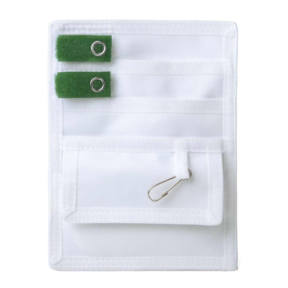 ADC 216 Pocket Pal II Medical Instrument Organizer/Pocket Protector, White with Dark Green Accents