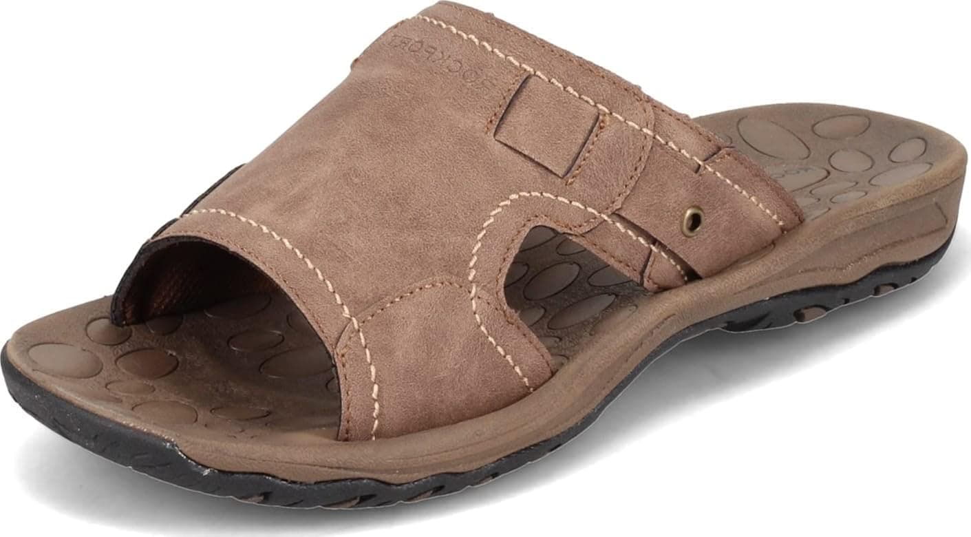 Rockport Men's Hayes Slide Sandal, Taupe, 8.5