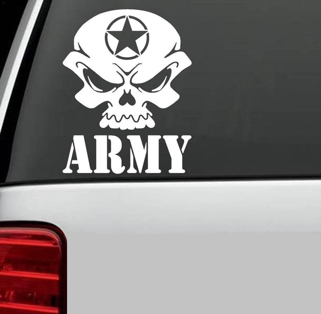 Army Skull Decal Sticker for Car Window 7 Inches D1043