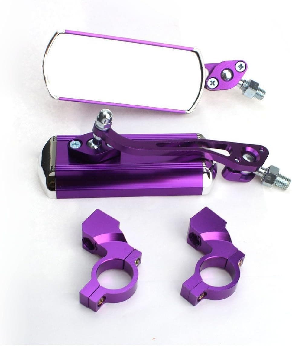 2Pcs Adjustable Rotating Flexibility Bicycle Handlebar Rear View Mirror MTB Bar End Mountain Bicycle Mirror Purple
