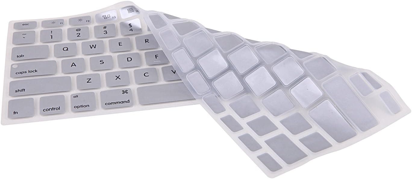 HDE Ultra Thin Silicone Keyboard Skin for Apple Macbook Air 11" (Silver)