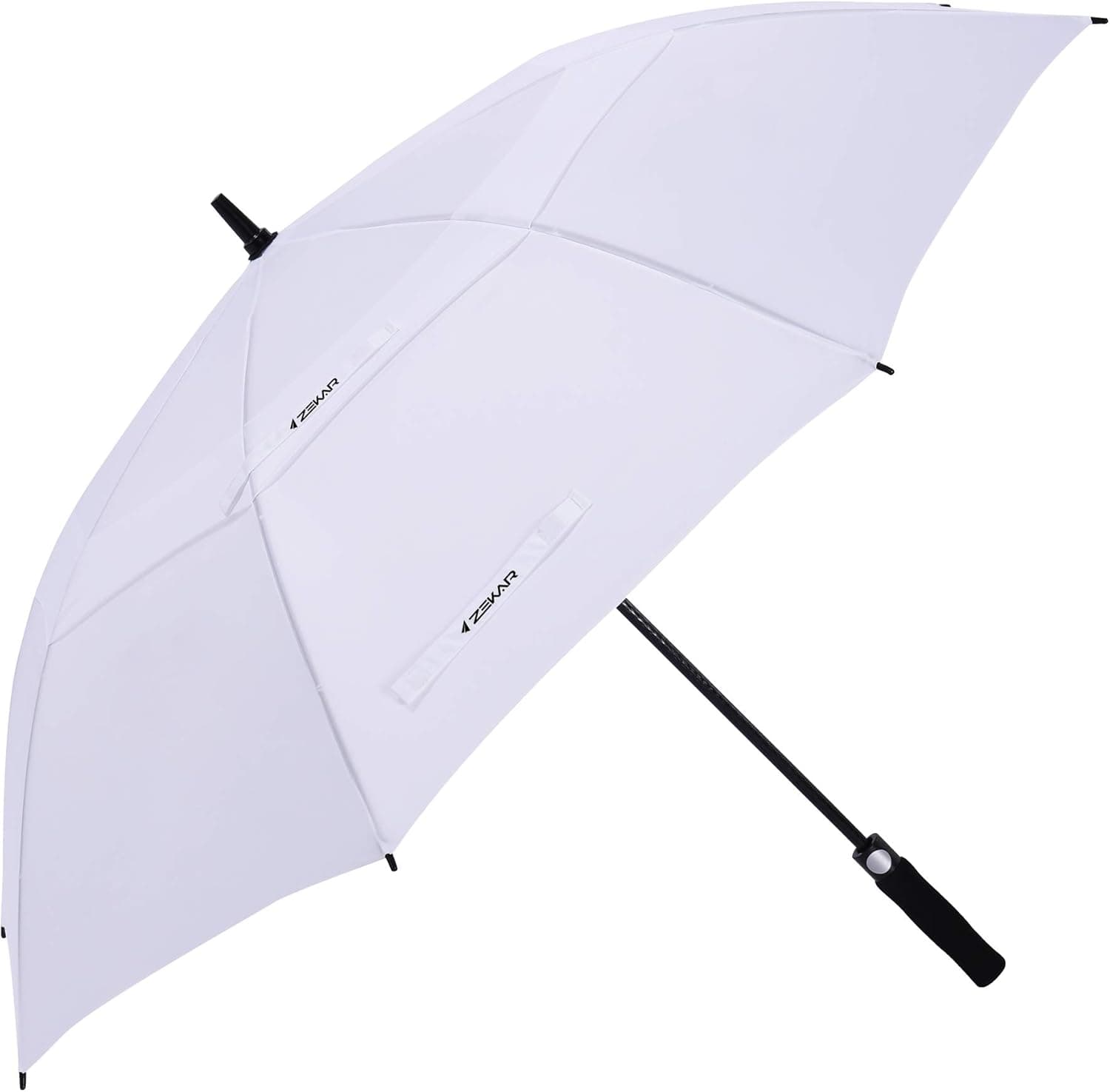 ZEKAR 54/62/68 Inch Windproof Large Golf Umbrella, Oversized Double Canopy Vented Waterproof Stick Umbrellas Automatic Open for Men Women, Including Wooden Handle Version