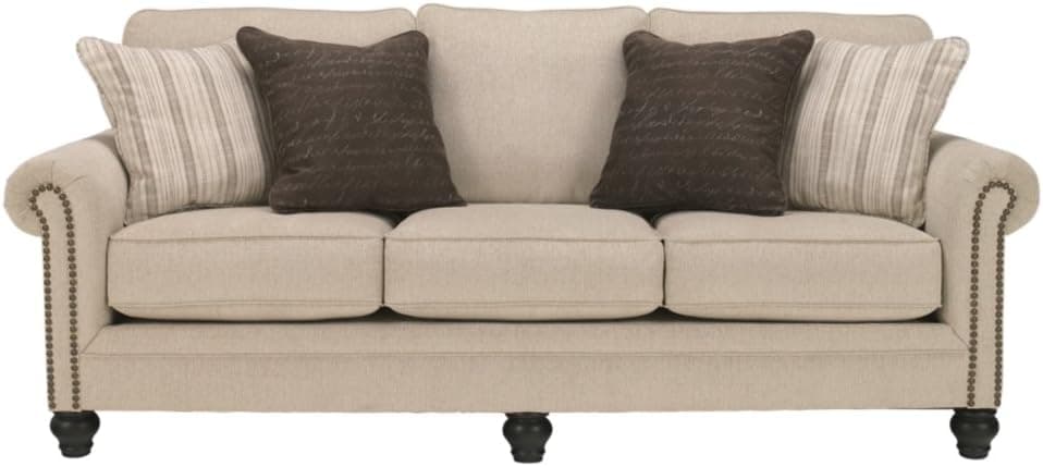 Signature Design by Ashley - Milari Sleeper Sofa - Queen Mattress, Linen White