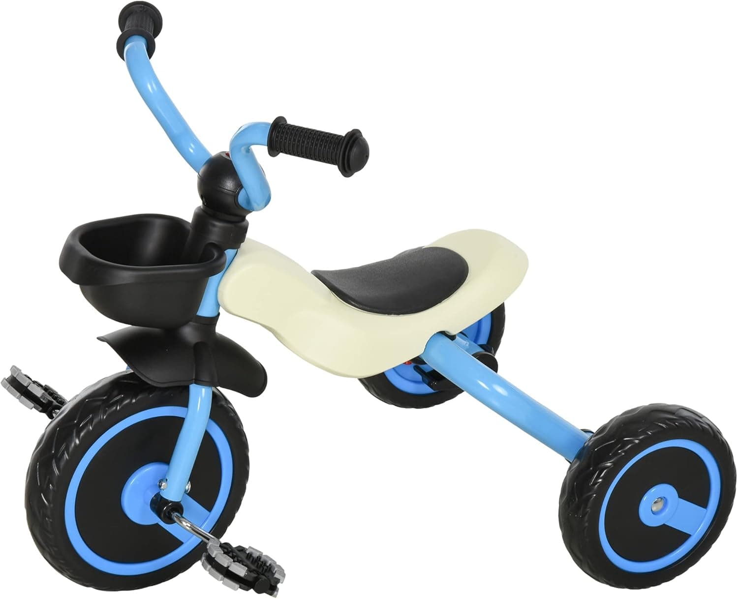 Qaba 3 Wheel Foldable Kids Tricycle Walking Toddler Bike for for 3-5 Year-Old Boys & Girls Blue