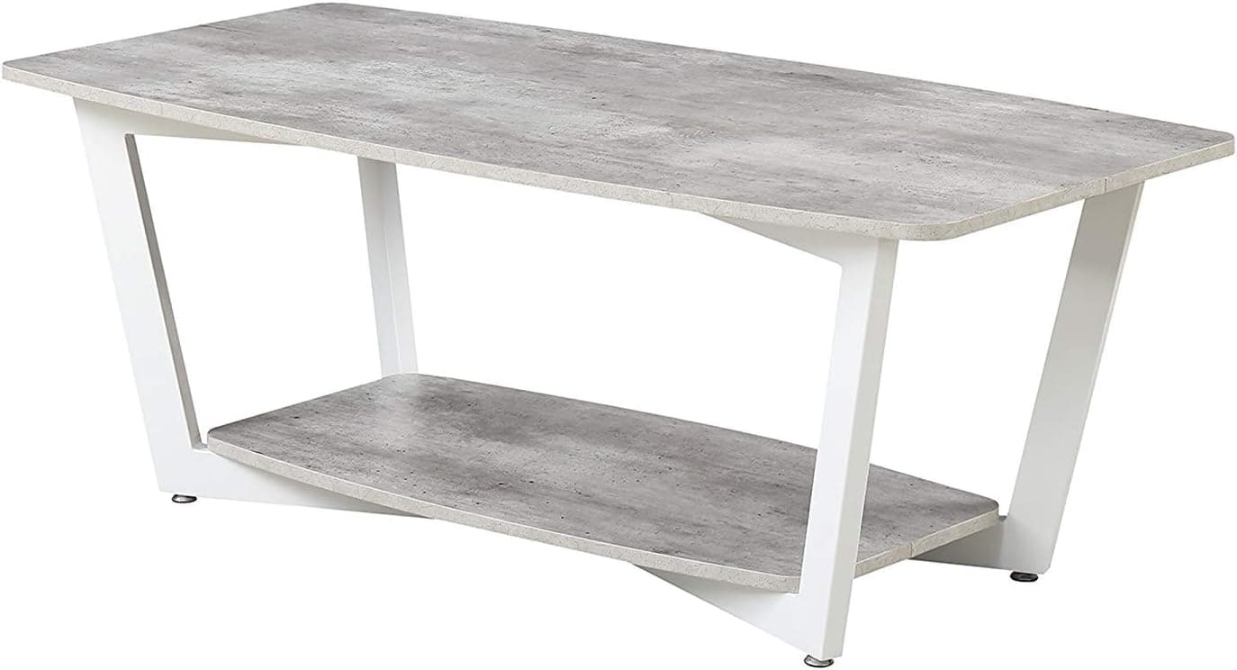 Convenience Concepts Graystone Coffee Table, Gray / White Frame