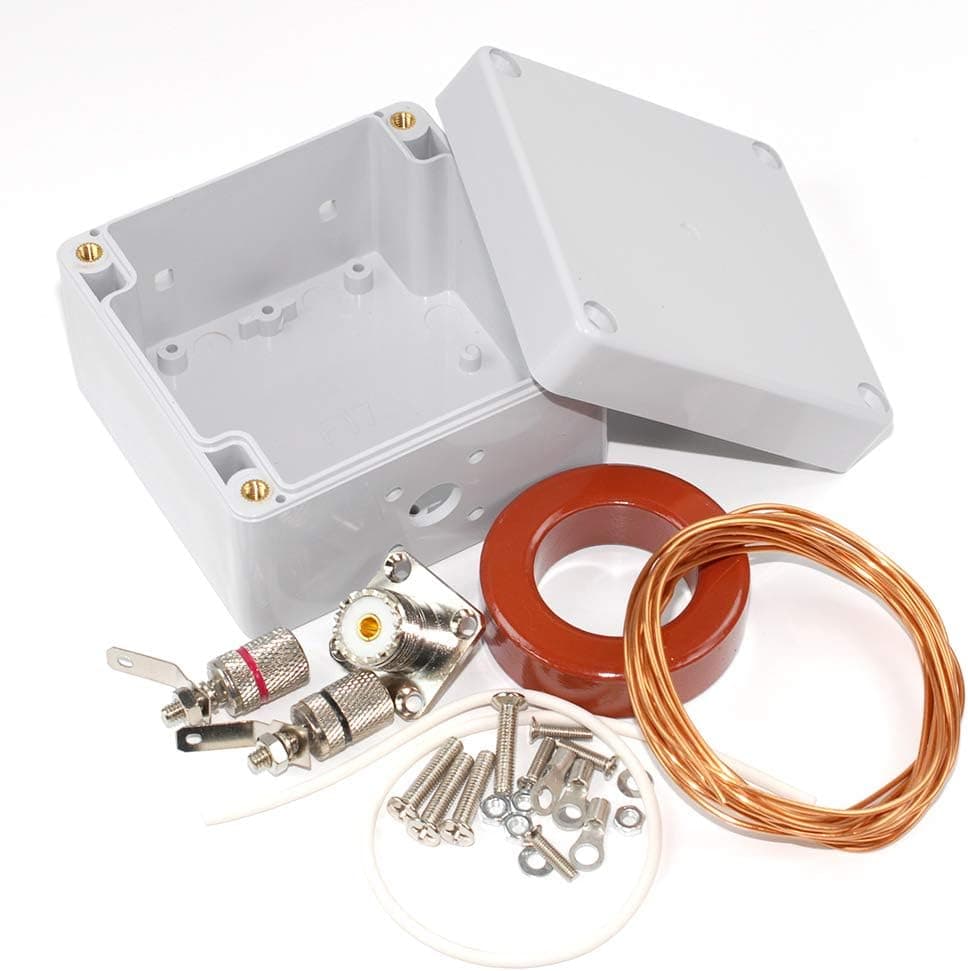 AEcreative 10-160 Meter Amateur ham HF Band Radio Wire Loop Antenna Balun Unun DIY kit T200-2 Type 2 Iron Powder ferrite toroid 2" core 16AWG Enameled Magnet Winding Wire 1.5KW