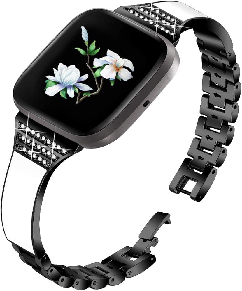 JOYOZY Clearance Stainless Steel Bands Compatible with Fitbit Versa/ Versa Special Edition/ Fitbit Versa Lite/Fitbit Versa 2 Smart Watch,Classic Wristband Metal Bracelet Strap