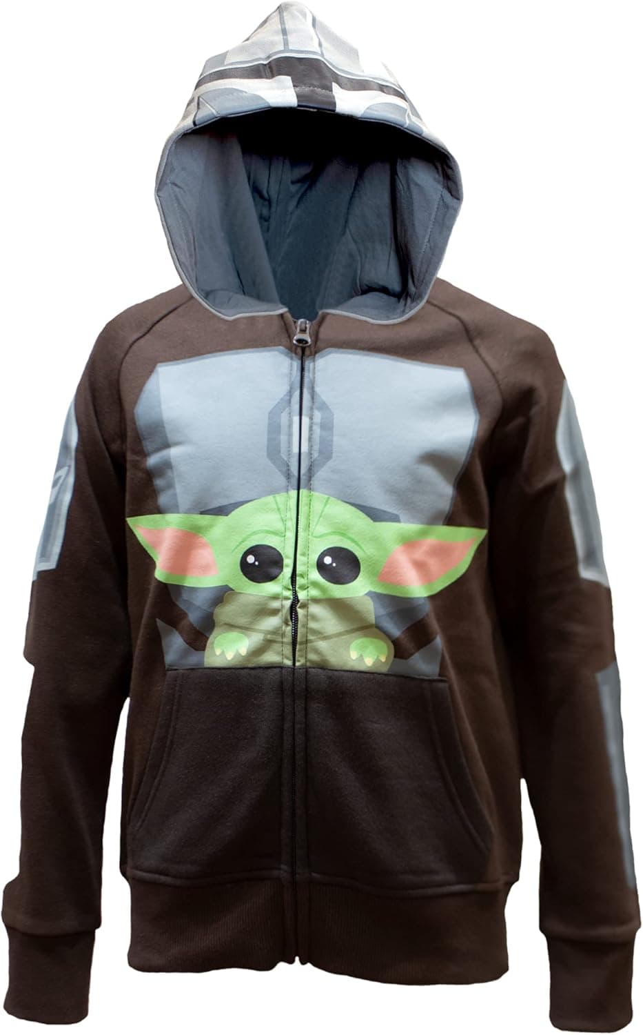 The Mandalorian Star Wars Baby Yoda The Child Boys Costume Zip up Hoodie Sweatshirt for Kids