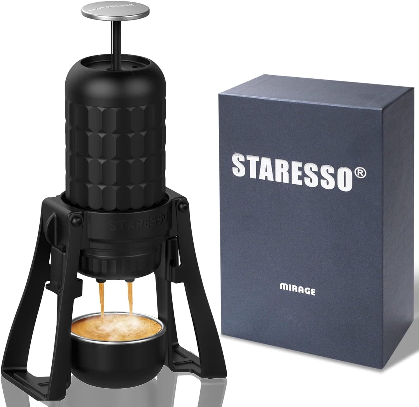 STARESSO Portable Coffee Maker, Specialty Travel Coffee Machine for Coffee Lovers, Portable Espresso Coffee Machine Perfect for Camping