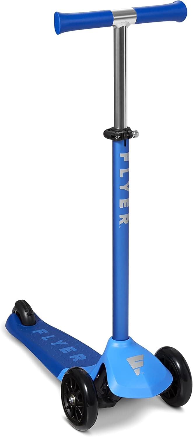 Flyer Glider Pro, Lean to Steer Kids Scooter, Blue, for Kids Ages 5+ Years