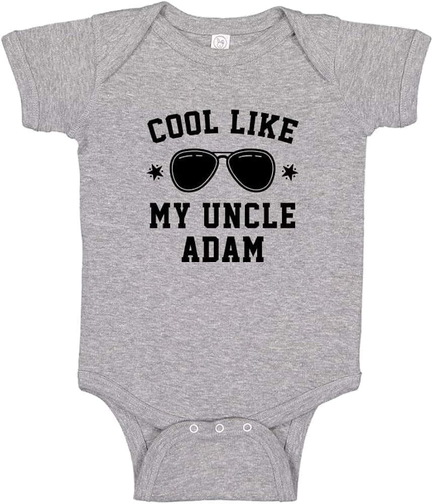 Cool Like My Uncle Baby Bodysuit One Piece or Toddler T-Shirt Funny Personalized Name Uncle Baby Gift for Niece and Nephew