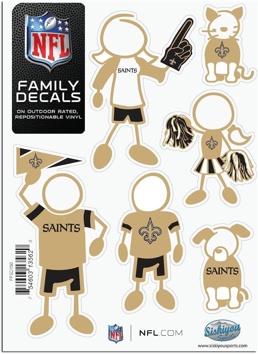 Siskiyou Sports NFL Fan Shop Family Decal Set Small