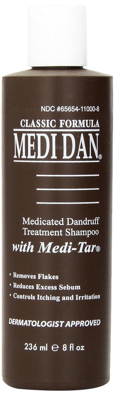 Clubman Medi Dan Classic Medicated Dandruff Treatment Shampoo, 8 Fluid Ounce