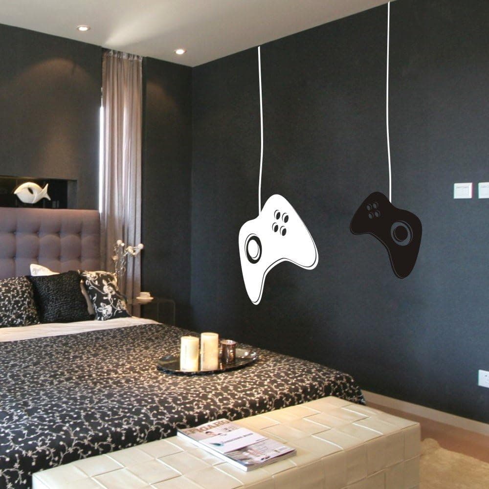 MairGwall Game Controllers Wall Decal - Gamer Wall Decal Vinyl Wall Mural Sticker Game on Decal