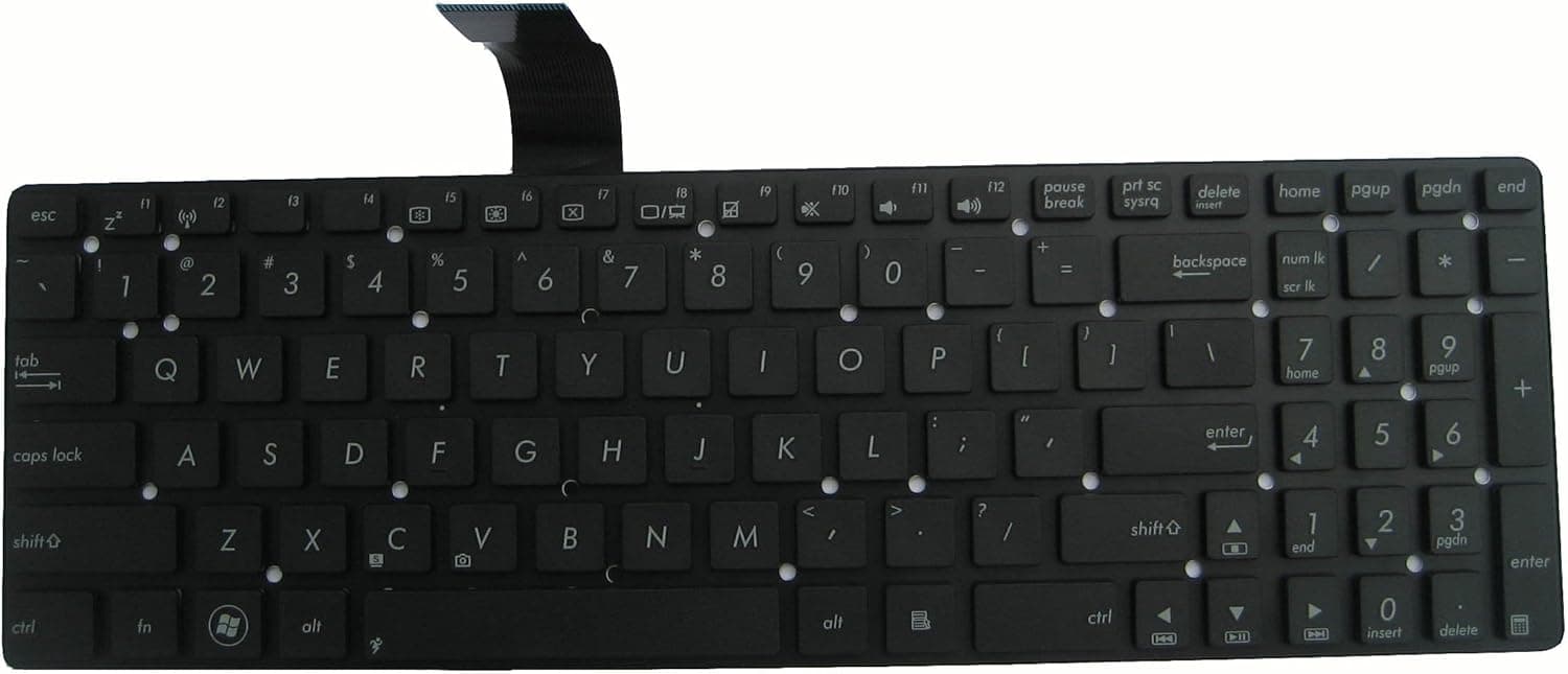 LotFancy New Black Keyboard (Without Frame) for ASUS K55A-DS51 K55A-DS71 K55A-XH51 K55A-RHI5N13 K55A-DB51 K55A-SI50301P K55A-DH71 Laptop/Notebook US Layout